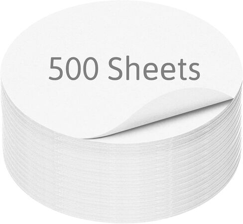 MCPINKY 500 Sheets Round Cutouts Paper, 6" Construction Paper Circles White Origami Craft Paper for Kids Arts Crafts School Party Supplies in Saudi Arabia