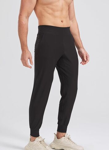 بنطال رياضي للجري للرجال، نشط وسريع الجفاف، سروال رياضي خفيف الوزن مع جيوب in Kuwait