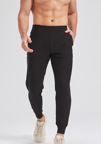 بنطال رياضي للجري للرجال، نشط وسريع الجفاف، سروال رياضي خفيف الوزن مع جيوب in Kuwait