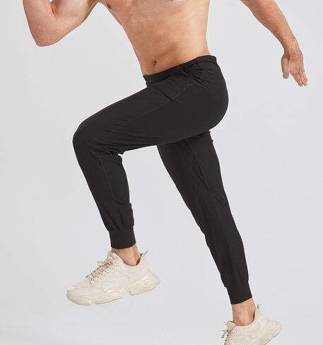 بنطال رياضي للجري للرجال، نشط وسريع الجفاف، سروال رياضي خفيف الوزن مع جيوب in Kuwait