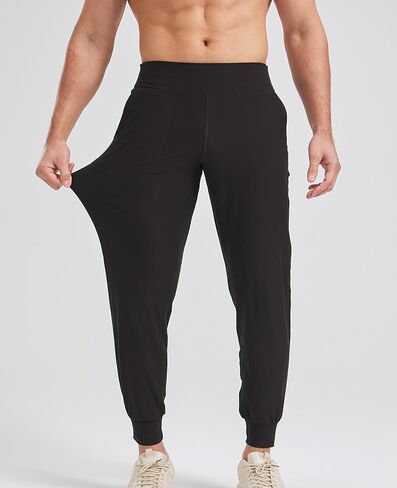 بنطال رياضي للجري للرجال، نشط وسريع الجفاف، سروال رياضي خفيف الوزن مع جيوب in Kuwait