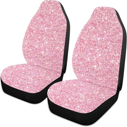 Qilmy Pink Car Seat Covers Universal Non-Slip Car Seat Cover Breathable Stain Resistant Seats Covers for Cars 2PCS in Saudi Arabia