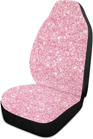Qilmy Pink Car Seat Covers Universal Non-Slip Car Seat Cover Breathable Stain Resistant Seats Covers for Cars 2PCS in Saudi Arabia