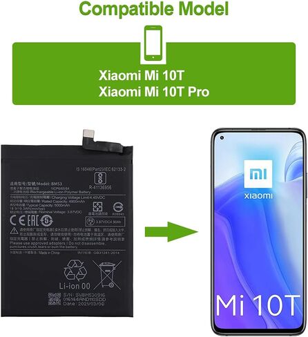 Replacement Battery Compatible with BM53 Xiaomi Mi 10T M2007J3SY & 10T Pro M2007J3SG M2007J3SY M2007J3SP M2007J3SI M2007J17C with Toolkit in Saudi Arabia
