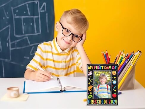 FLYAB إطار صور أول يوم لمرحلة ما قبل المدرسة 2024، إطار صور أول يوم لمرحلة ما قبل المدرسة لمرحلة ما قبل الروضة، اليوم الأول من هدايا ما قبل المدرسة للأطفال الأولاد والبنات العودة إلى المدرسة، هدايا اليوم الأول من المدرسة in Kuwait