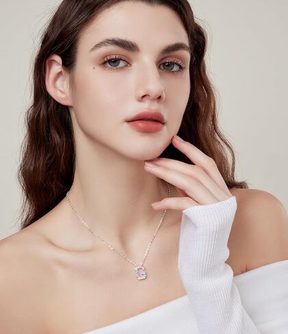 Women Girls Initial Letter Necklaces,Initial Baseball Number Birthstone Necklace Jewelry Gifts for Women in Kuwait
