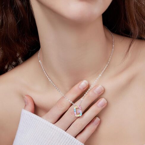 Women Girls Initial Letter Necklaces,Initial Baseball Number Birthstone Necklace Jewelry Gifts for Women in Kuwait