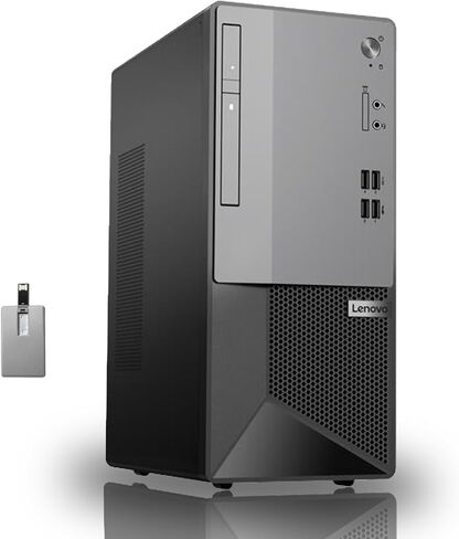 Lenovo V50t Gen2 Business Tower Desktop, Intel Core i5-10400 Processor, 32GB RAM, 2TB PCIe SSD, DVD-RW, HDMI, RJ-45, DP, Wi-Fi, Win 11 Pro, Black, 32GB Hotface USB Card in Saudi Arabia