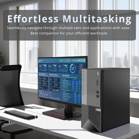 Lenovo V50t Gen2 Business Tower Desktop, Intel Core i5-10400 Processor, 32GB RAM, 2TB PCIe SSD, DVD-RW, HDMI, RJ-45, DP, Wi-Fi, Win 11 Pro, Black, 32GB Hotface USB Card in Saudi Arabia