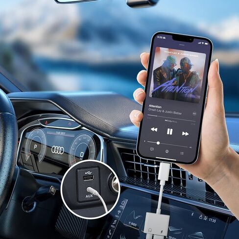 [Apple MFi Certified] 2 Pack Lightning to 3.5mm Headphone Jack Adapter for iPhone, 2 in 1 iPhone 3.5mm Headphone Jack Aux Audio + Charger Splitter Aapter Dongle for iPhone 14 13 12 11 XS XR X 8 7 6 in Kuwait