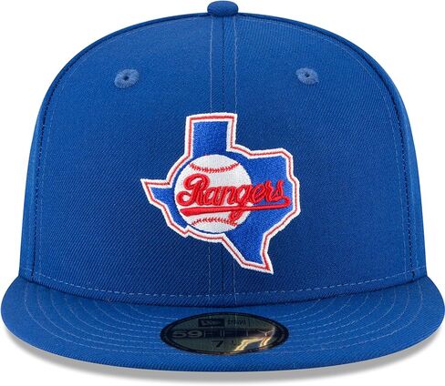 New Era MLB 59FIFTY Cooperstown Authentic Collection Fitted On Field Game Cap Hat (7 5/8, Texas Rangers Blue Cooperstown) in Saudi Arabia