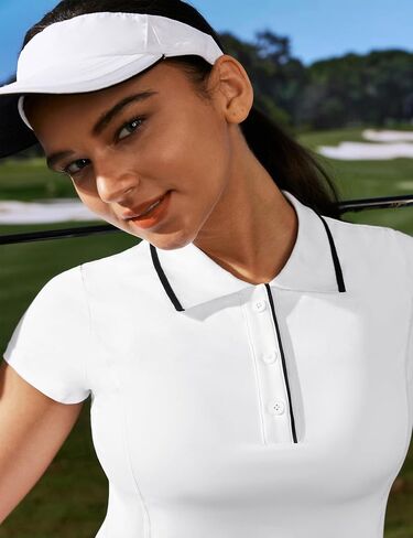 Ewedoos UPF50+ Golf Dress Tennis Dress Built-in Bra Easy Peezy Athletic Dresses for Women Short Sleeve Workout Dress in Saudi Arabia