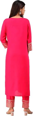 طقم بنطلون شاندراكالا كورتي بالازو مع بدلة دوباتا للنساء (K219-P) in Kuwait