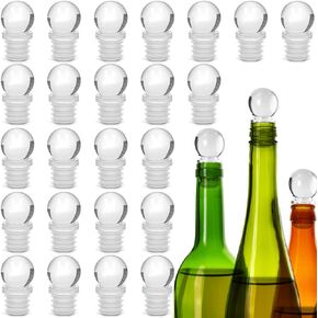 Wine Bottle Stoppers 24 Pack Wine Saver Unbreakable Wine Stopper for Decanter Beverages Champagne Liquors Oils Diffuser Bottles