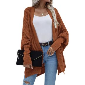 Bsicspace Womens Open Front Cardigan Sweaters Dressy Waffle Knit Casual Lightweight Oversized Womens Cardigan Soft Outerwear