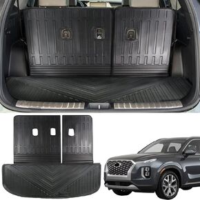 Marretoo جميع الأحوال الجوية بطانة حصيرة البضائع تناسب Hyundai Palisade 2024 2023 2022 2021 2020 الجذع حصيرة الثقيلة TPE حامي الخلفي ل 2020-2024 Hyundai Palisade الملحقات بطانة الجذع لسيارة شاحنة SUV in Kuwait