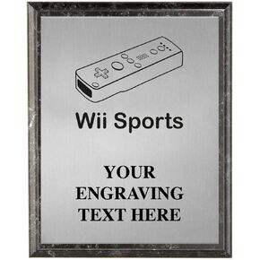 Wii Sports Plaques, Personalized Wii Sports Trophy Plaque Award, Great Custom Engraved Wii Sports Awards Prime