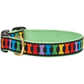Up Country Rainbones Dog Collar, Small (9 to 15 inches) 5/8 inch Narrow Width