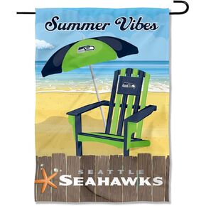 Seattle Seahawks Summer Decorative Seasonal Garden Flag Double Sided Banner