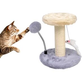 Generic Cat Scratch Post Tree Cat Climbing Tower cat Scratcher Color Grey Made from sisal and Velvet