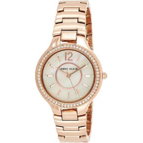 Anne Klein Women's AK/1854RMRG Premium Crystal Accented Rose Gold-Tone Bracelet Watch