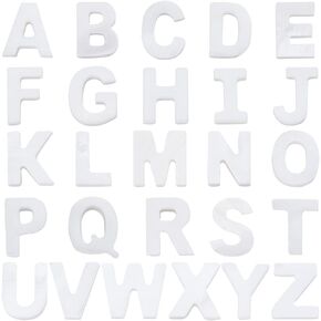 PH PandaHall 26pcs Letter Shell Beads, Alphabet Letter Beads with 0.7mm Hole Natural Freshwater Pearl Shell Beads A-Z Letter Initial Beads for Wedding Boho DIY Necklace Bracelet Earring Jewelry Making