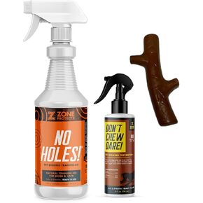 Bad Dog Anti Chewing and Digging Bad Dog Training Bundle; No Holes Digging Dog Prevention 32oz, 8oz Don't Chew Dare, Redirect Training Chew Bone