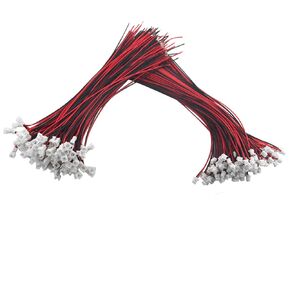XINGYHENG 200Pcs(100Pairs) 1.25 mm 2PIN Female and Male Connection Plug with Red Black Terminal Connector Wire Cable Compatible with JST Connector 5.9’’
