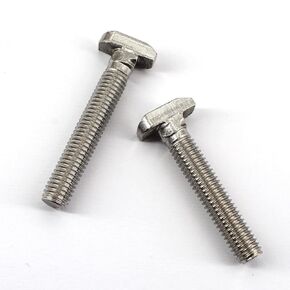 20Pcs M8x20mm 304 Stainless Steel T-Slot Bolt 45 Series Aluminum Profile T-Shaped Screw Bolt Fastener 19mm Head Size
