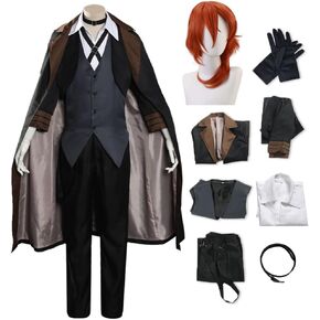 Hieeimu Nakahara Chuuya Cosplay Costume Dazai Osamu Cosplay Uniform Outfit Halloween Suit for Mens