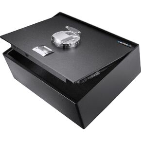 BARSKA AX11556 Biometric Fingerprint Top Opening Security Drawer Safe Box 0.23 Cubic Ft, Multi, One Size , Black , 14.75 x 11.25 x 5