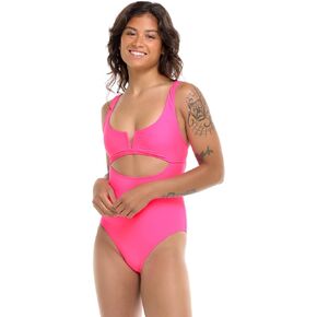 Body Glove Women's Standard Smoothies Eli Solid One Piece Swimsuit with V-Wire Neckline