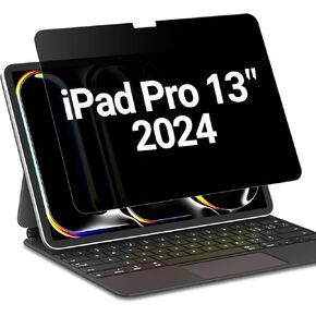 FILMEXT iPad Pro 13 Privacy Screen Protector M4 Chip 2024, Anti Spy Anti Blue Light Glare Privacy Filter, PET iPad Privacy Screen Protector for iPad Pro 13 inch, [Landscape Privacy]