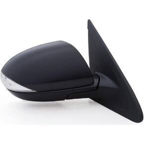 Fit System Driver Side Mirror for Mazda 3 w/turn signal, black, PTM cover, w/o BSDS, foldaway, Heated Power