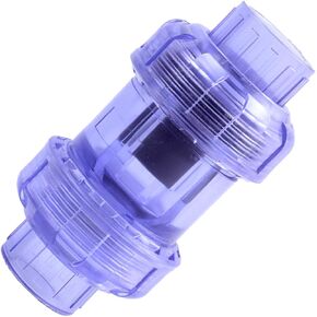 UPVC Check Valve 3/4 inch Clear Double True Union Flap Check Valve Durable For Fish Tank Pump System Non-Return Water Tube Connector Backflow Prevention