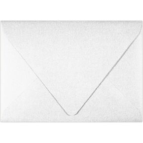 LUXPaper 4Bar A1 Contour Flap Invitation Envelopes | 3 5/8" x 5 1/8" | Crystal Metallic | 80lb. Text | 50 Qty