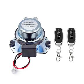 12V Remote Battery Disconnect Switch，300A Car Battery Kill Switch Anti Theft,Automatic Cut/Shut Off Switch for RV, BigTruck Bus Excavator Loader Construction Vehicl.