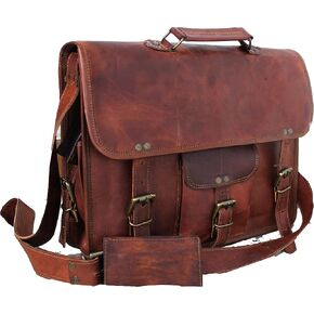 Handmadecraft Leather Messenger Bag Leather Laptop Bag Computer Satchel Briefcase Unisex Bag