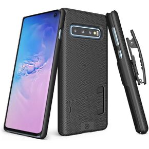 WixGear Shell Holster Combo Case for Samsung Galaxy S10 Holster with Stand and Belt Clip (Not for S10 Plus)