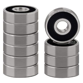 XiKe 10 Pcs 627-2RS Double Rubber Seal Bearings 7x22x7mm, Pre-Lubricated and Stable Performance and Cost Effective, Deep Groove Ball Bearings.