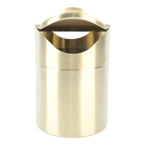 Mini Trash Can with Lid, Stainless Steel Swing Lid Trash Can, Fingerprint Proof Compact Can, Small Trash Can, Desk Trash Can, Mini Countertop Trash Can for Office, Gold