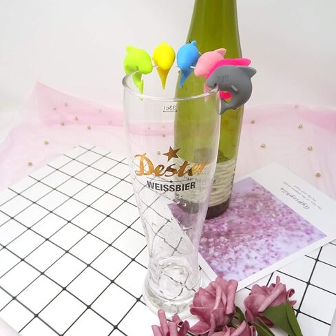 Honbay 12PCS Cute Silicone Glass Identifier Drink Markers, Shark and Snail in Saudi Arabia