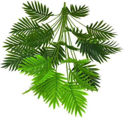 الطيور Fiy النباتات الاصطناعية أوراق النخيل فو وهمية الاستوائية شجرة النخيل الكبيرة يترك تقليد بوسطن نبات السرخس ورقة شجيرات خضراء خضراء للمنزل ديكورات حفلة الغابة (2) in Kuwait