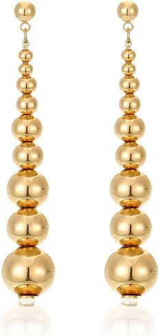 أقراط ذهبية طويلة متدلية للنساء أقراط كرات أقراط هندسية in Kuwait