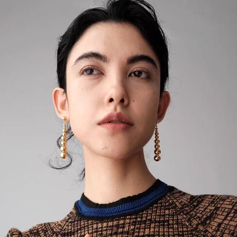 أقراط ذهبية طويلة متدلية للنساء أقراط كرات أقراط هندسية in Kuwait