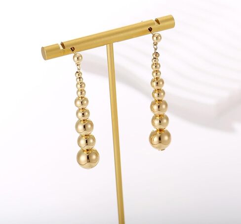 أقراط ذهبية طويلة متدلية للنساء أقراط كرات أقراط هندسية in Kuwait