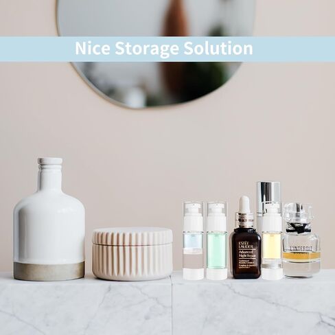 30Pcs 1 oz 30ml Airless Pump Bottle Empty Clear Airless Cosmetic Cream Pump Bottle, Vacuum Plastic Refillable Travel Size Dispenser Bottle for Lotion Essential Oil Foundation Liquid in Saudi Arabia