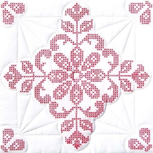 Jack Dempsey Needle Art 732282 XX Williamsburg 6-Quilt Block, 18-Inch by 18-Inch, White in Saudi Arabia