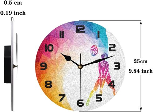 AUUXVA Blue Gray Art Painting Wall Clock Silent Non-Ticking,Modern Round Wall Clock Battery Operated Clock Decor for Home Wall Bathroom Kitchen Bedroom Living Room Office School Patio in Saudi Arabia