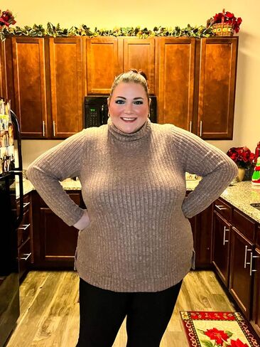 CARCOS Womens Plus Size Tops Long Sleeve Shirts Round/V Neck Tunics Solid Casual Lightweight Pullover Sweaters Fall XL-5XL in Saudi Arabia